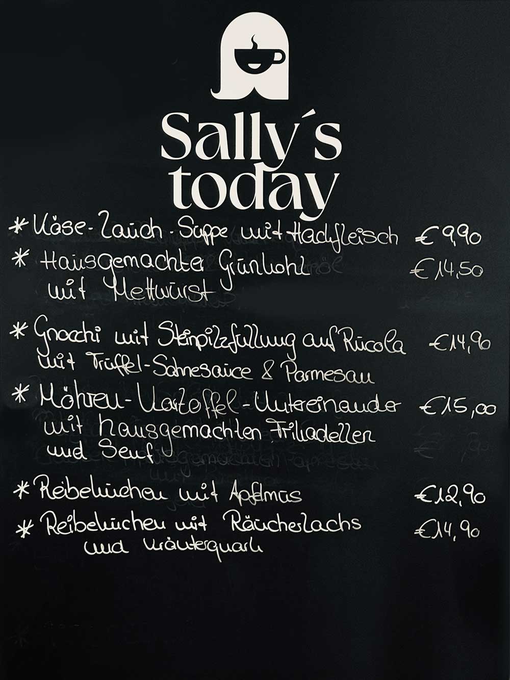 Bild der aktuellen Mittagskarte