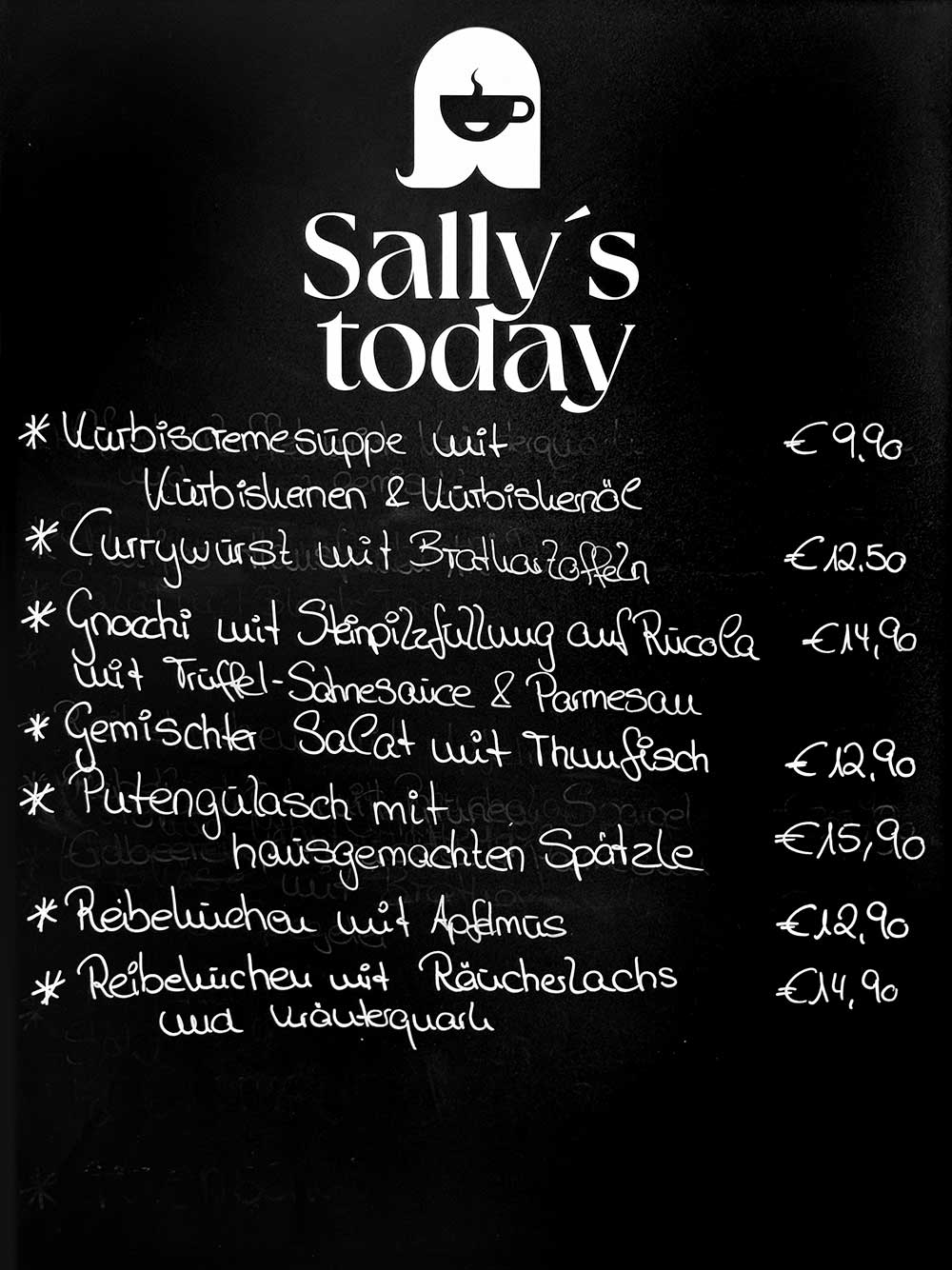 Bild der aktuellen Mittagskarte